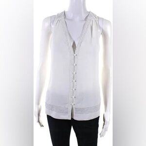 Joie White Sleeveless Blouse